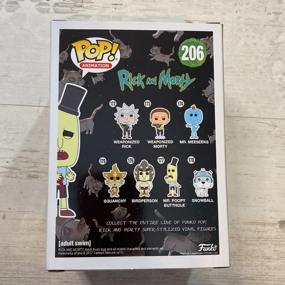 Funko Pop Mr Poopy Butthole #206 Rick and Morty Exclusive Figure - Picture 6 of 9